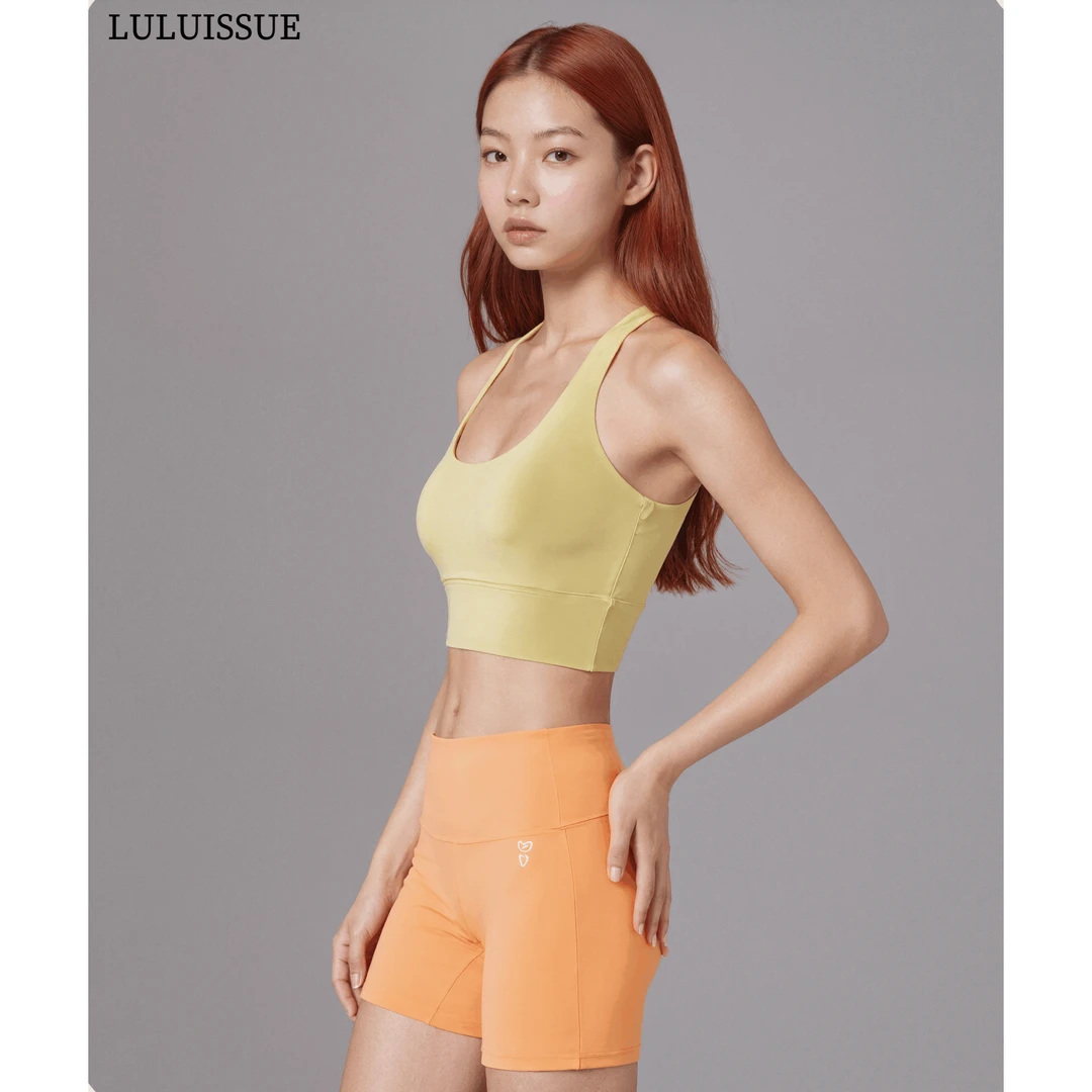 LULUISSUE艰苦|多巴胺短裤基本纯色训练时尚女性健身外穿瑜伽裤