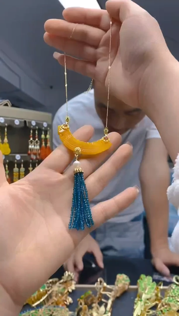 【闪购商品】翡翠耳饰合金220翡翠锁骨链