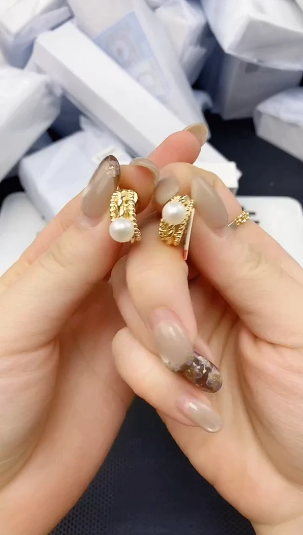 未镶嵌耳饰淡水珍珠ED1039