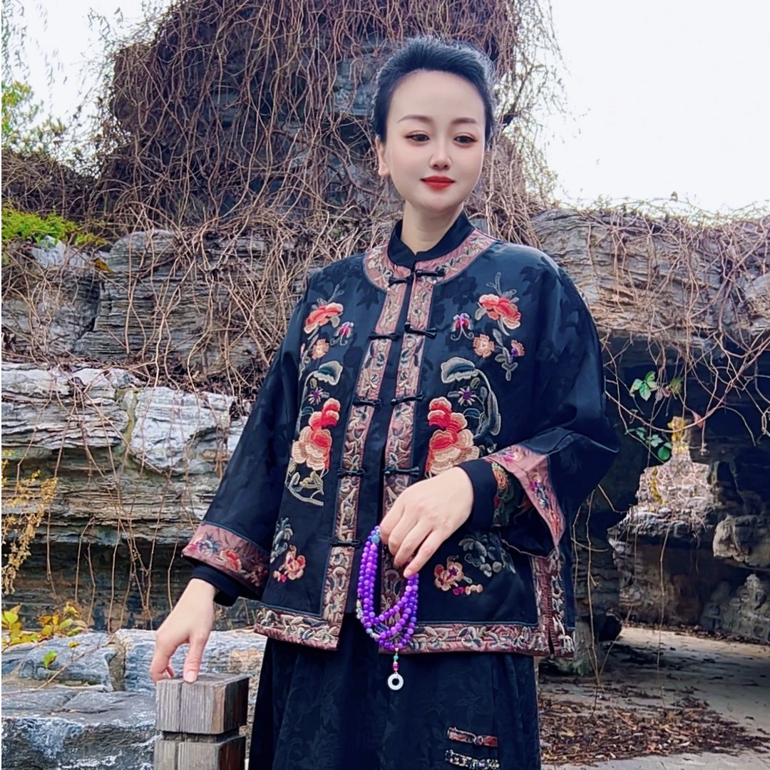 5885款刺绣文艺风中国风百搭