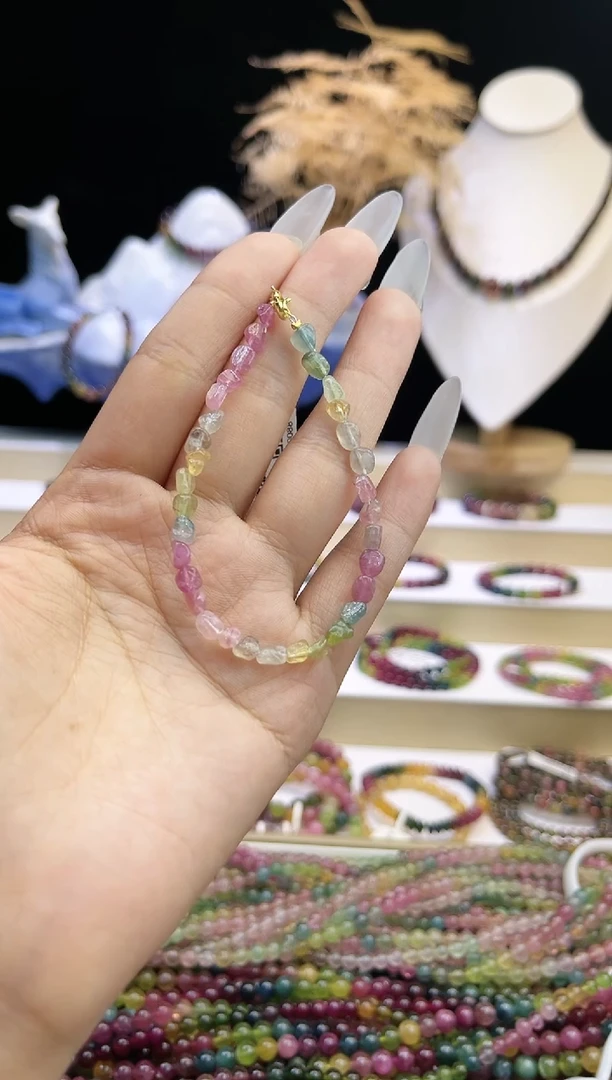 【闪购商品】碧玺/未镶嵌J碧玺方糖手链多样性发货