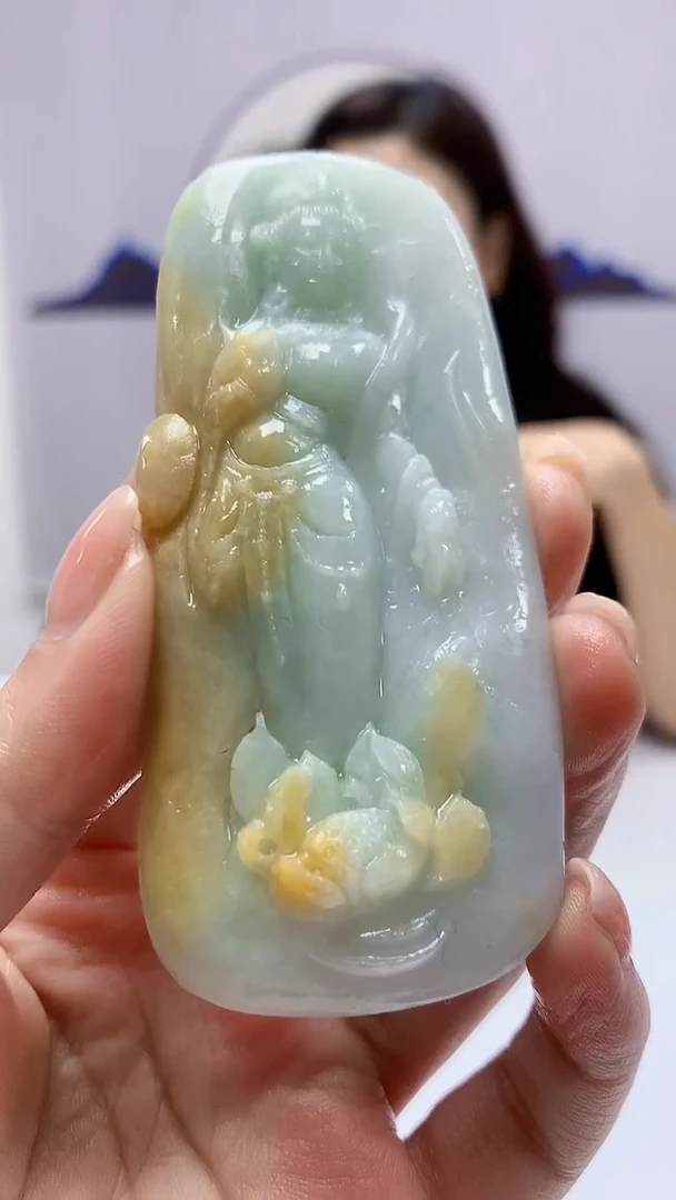 【闪购商品】定制翡翠未镶嵌4829ms-毛货挂件168