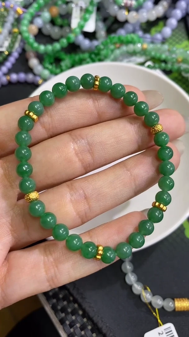 散珠翡翠卡5.5手串