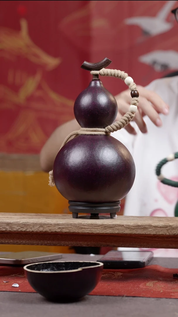 875微瑕尾货款大漆精品葫芦（介意勿拍）