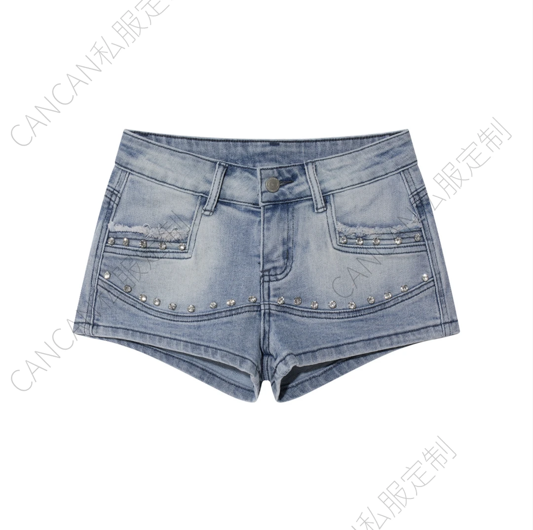 灿灿私服【纯欲因子】爆款设计感小众高闪高质显瘦低腰收胯牛仔短裤