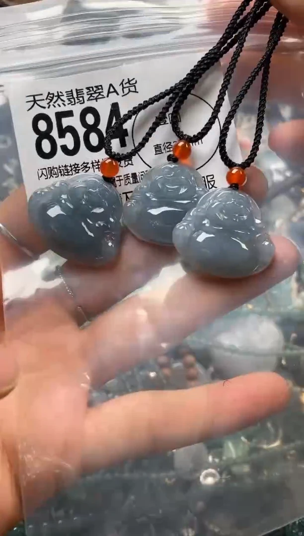 翡翠未镶嵌颈饰多样性发其一8584