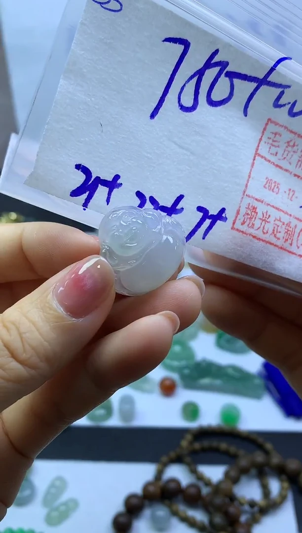 未镶嵌定制翡翠55佛公*760元毛货需精抛光