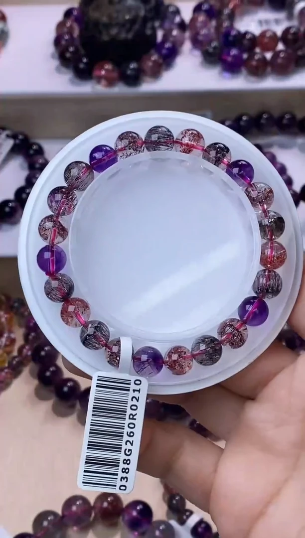 【闪购商品】水晶手链未镶嵌黑加仑超七8m+