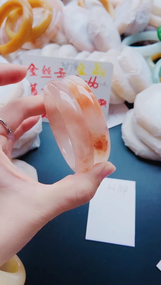 【闪购商品】石英质玉手镯未镶嵌H164-56-57