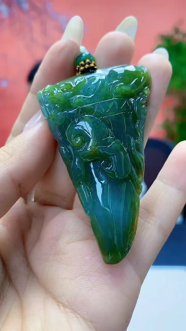 未镶嵌定制翡翠4898ty-毛货挂件50