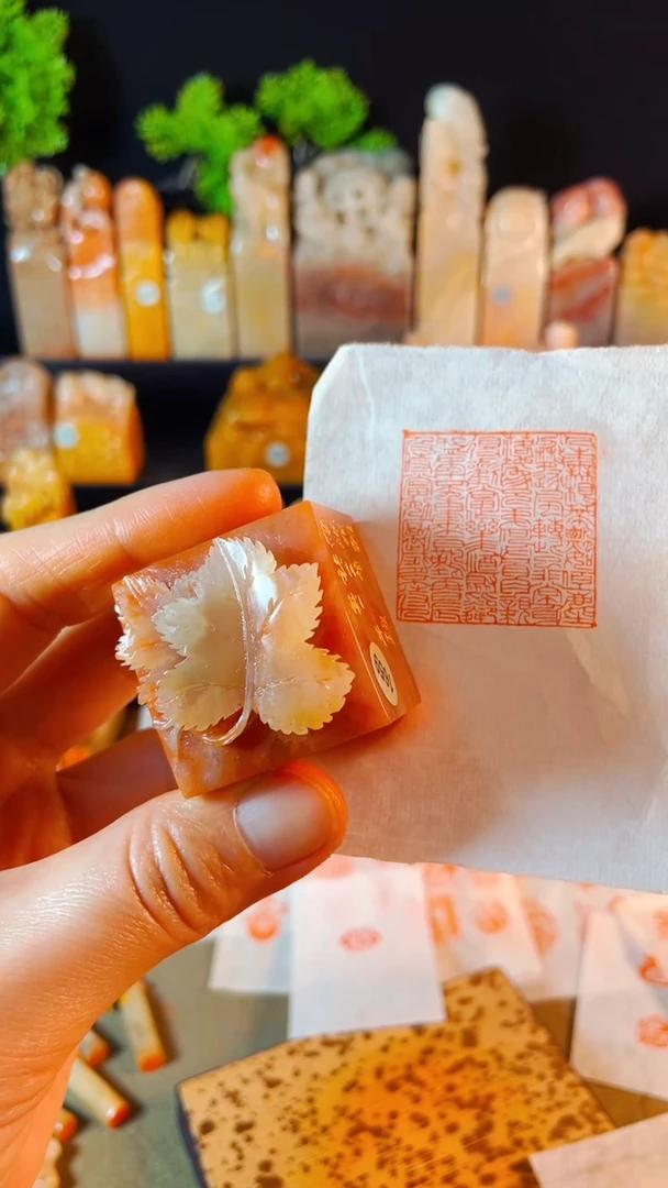 【闪购商品】老挝石印石手工篆刻《杂诗十二首其一》