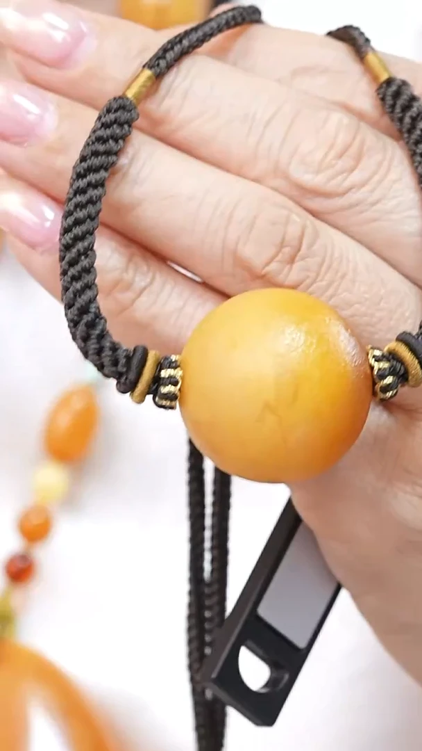 蜜蜡颈饰未镶嵌6373天然蜜蜡珠宝奇石云端妖孽全部保真