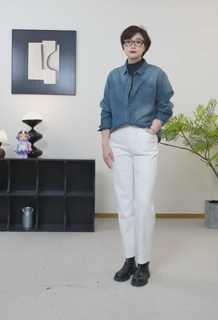 【U.M】倾城前进四面弹莱卡法棍小直筒酵素环保洗舒适高弹牛仔裤