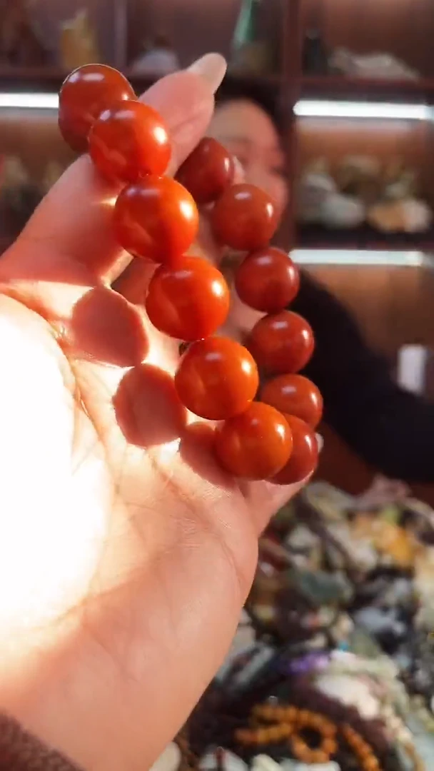 未镶嵌蛇纹石玉手串+16