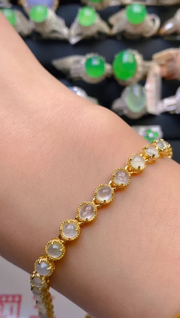 翡翠银S925镶嵌耳饰天然