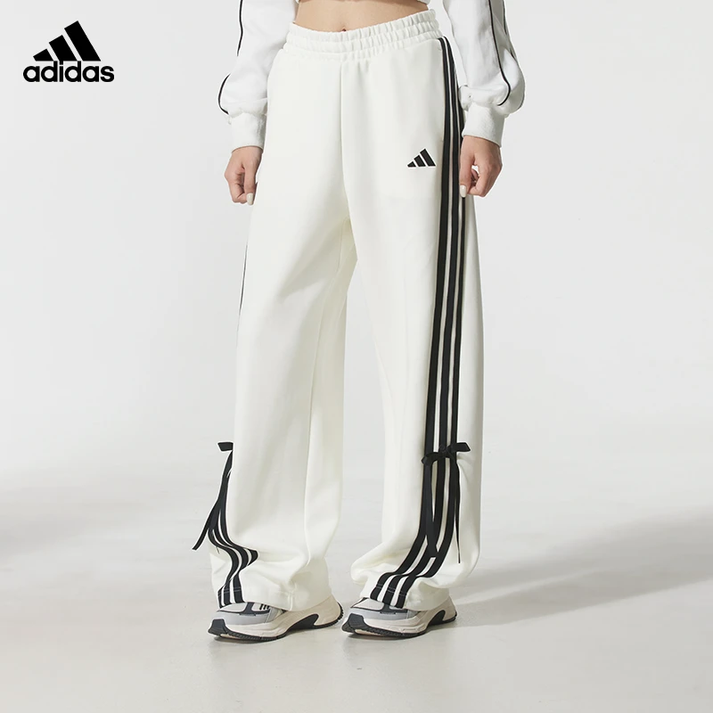 adidas阿迪达斯女装裤子2025新款健身训练运动休闲针织长裤KG3857