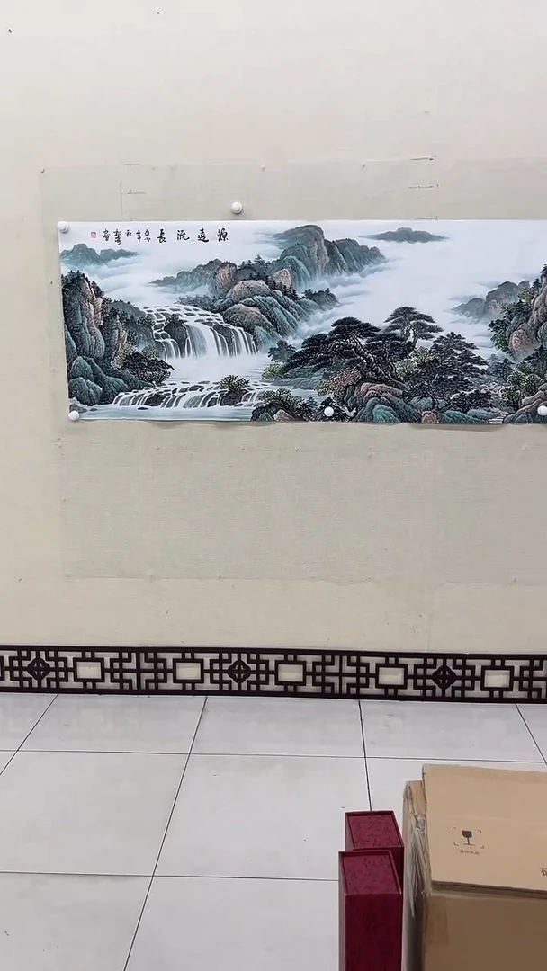 国画曾松涛-源远流长-手绘-宣纸