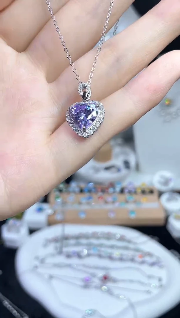 合成立方氧化锆925银编号F0158 单吊坠