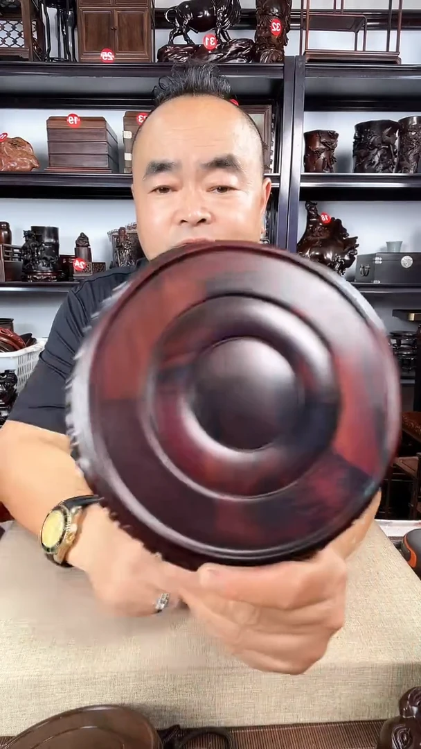 木旋转15公分 老李红木工艺品