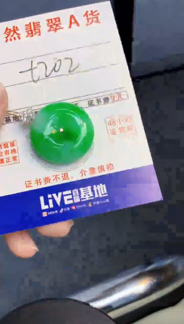颈饰18K金镶嵌翡翠天然缅甸A货翡翠百元以上9元证书费自理
