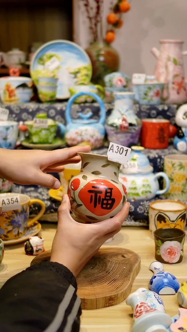 瓷片景德镇手绘釉下彩陶瓷