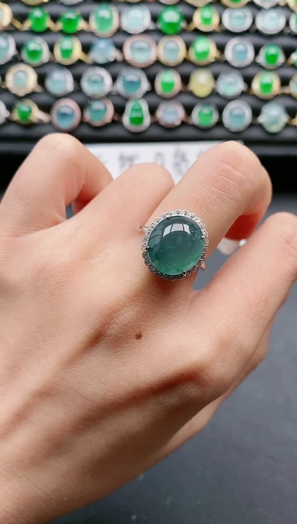 【闪购商品】翡翠戒指银S925镶嵌1111111