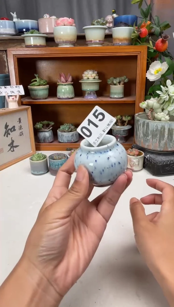 瓷片015知木小芳花盆