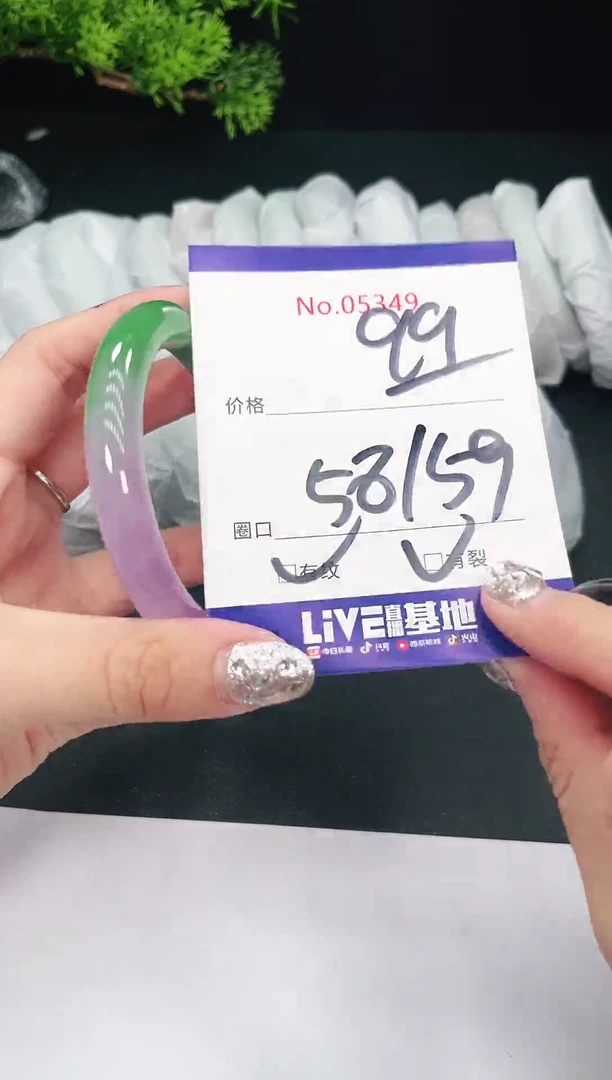未镶嵌手镯翡翠05349
