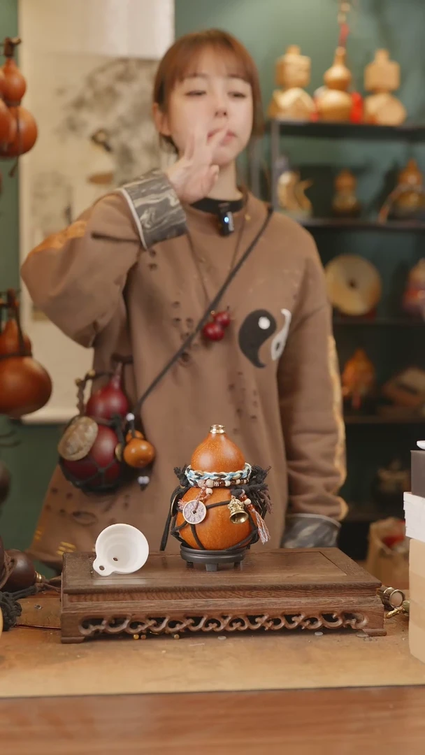 【闪购商品】111号精品天然大漆工艺防渗内胆酒葫芦~