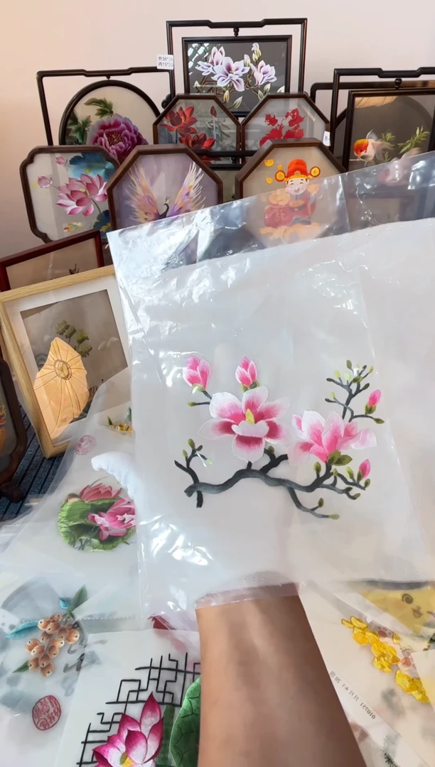 织绣纯手工苏绣双面绣绣布88