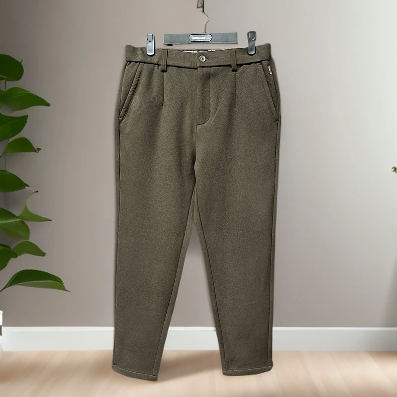 秋季新款男士休闲裤百搭磨毛小直筒运动裤子86593