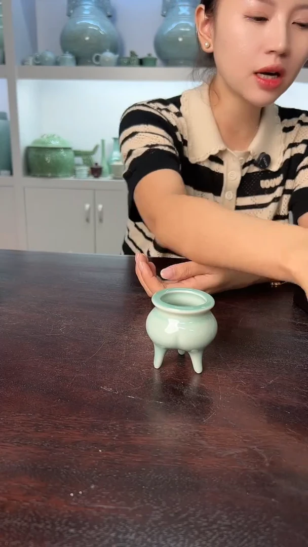 龙泉云间青瓷小米茶器