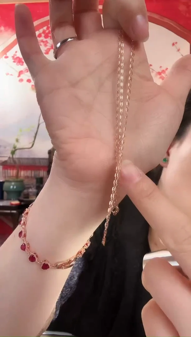 推荐款玫瑰金色链子