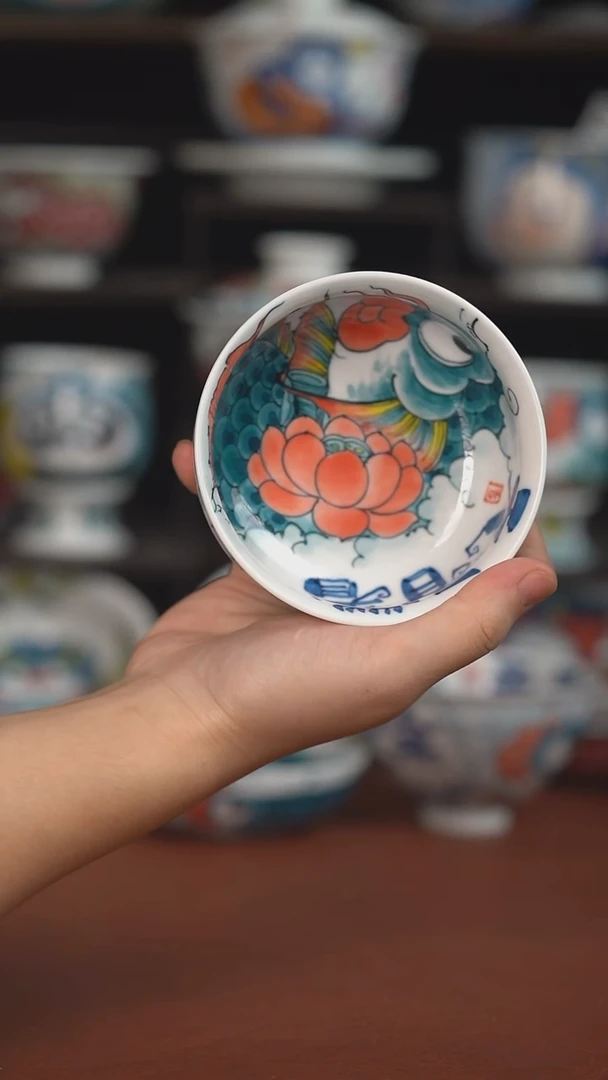 老师作品神仙鱼矮卢氏杯  （微瑕福利 ）