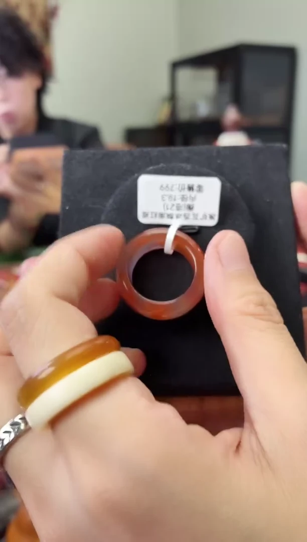 未镶嵌南红玛瑙戒圈A****佳佳佳GX680434原矿瓦西冰飘南红19.3m