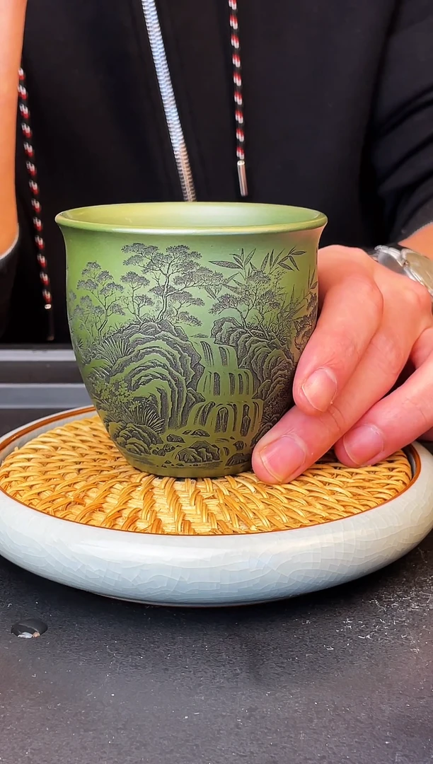 生肖杯蛇杯  泥中翡翠  紫砂主人杯