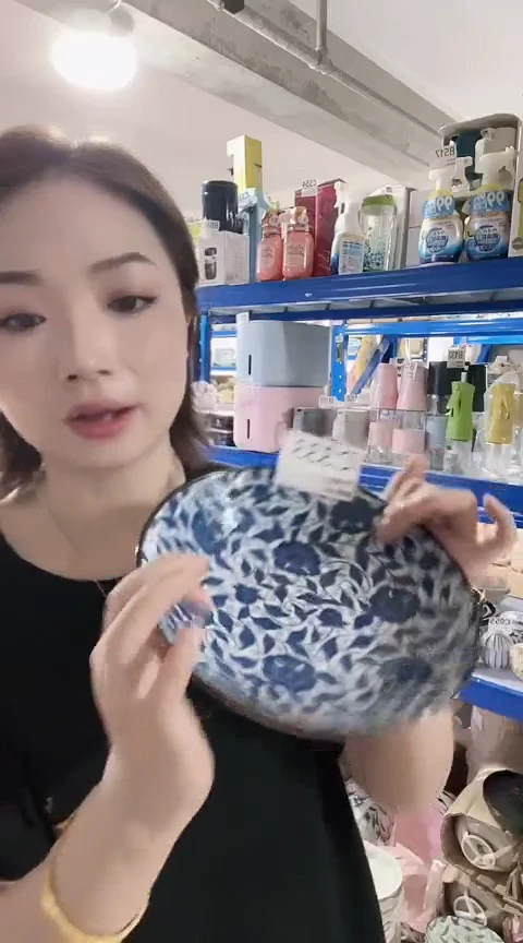 瓷片全新高端瓷器21cm深钵盘 C333