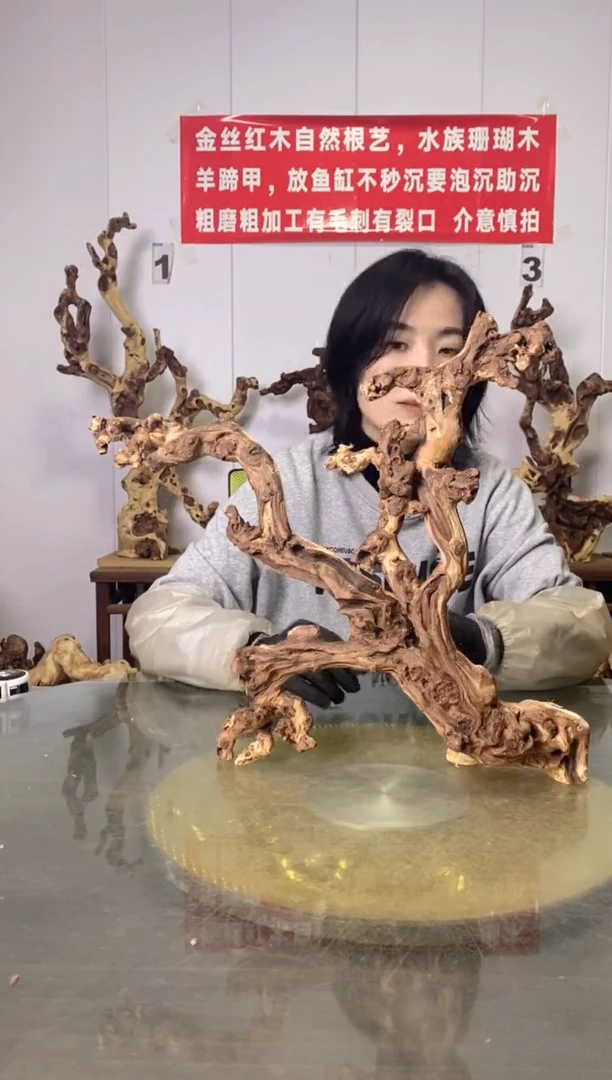 【闪购商品】香榧木金丝红木 羊蹄甲