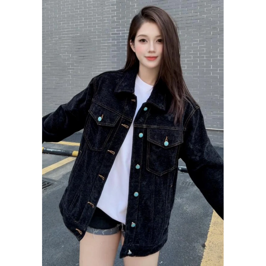 男女同款新款外套牛仔外套男士外套秋冬款轻奢痞帅高级感男装夹克