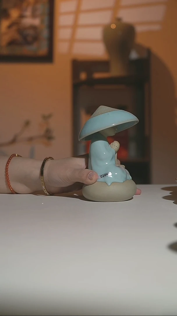 天青釉小和尚茶漏二级0144