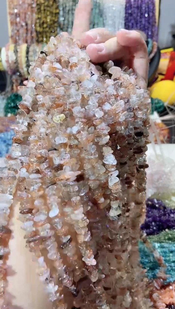 未镶嵌珠宝半成品水晶黑金超七