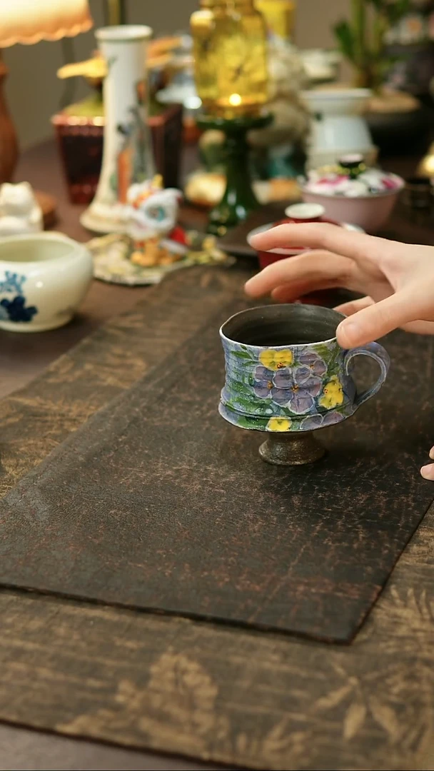 景德镇陶瓷杯碗柴烧多人