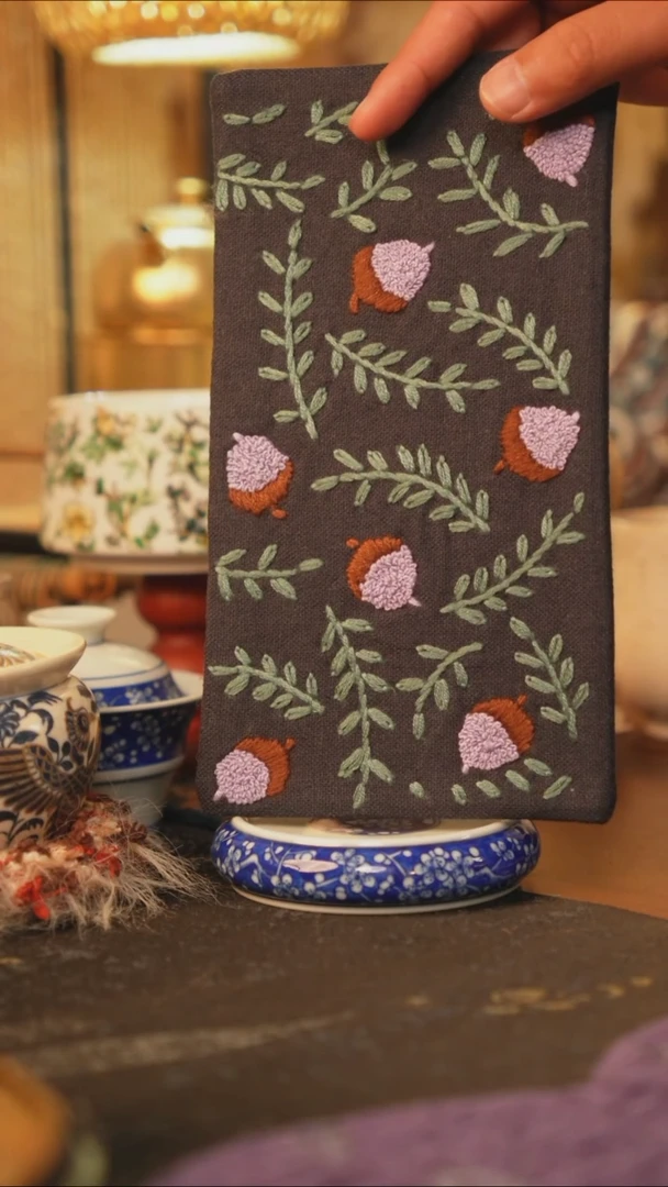 杯垫纯手工刺绣杯垫