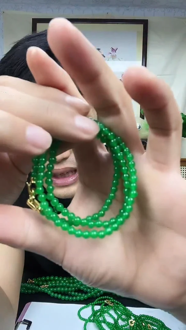 项链14K金镶嵌翡翠X04