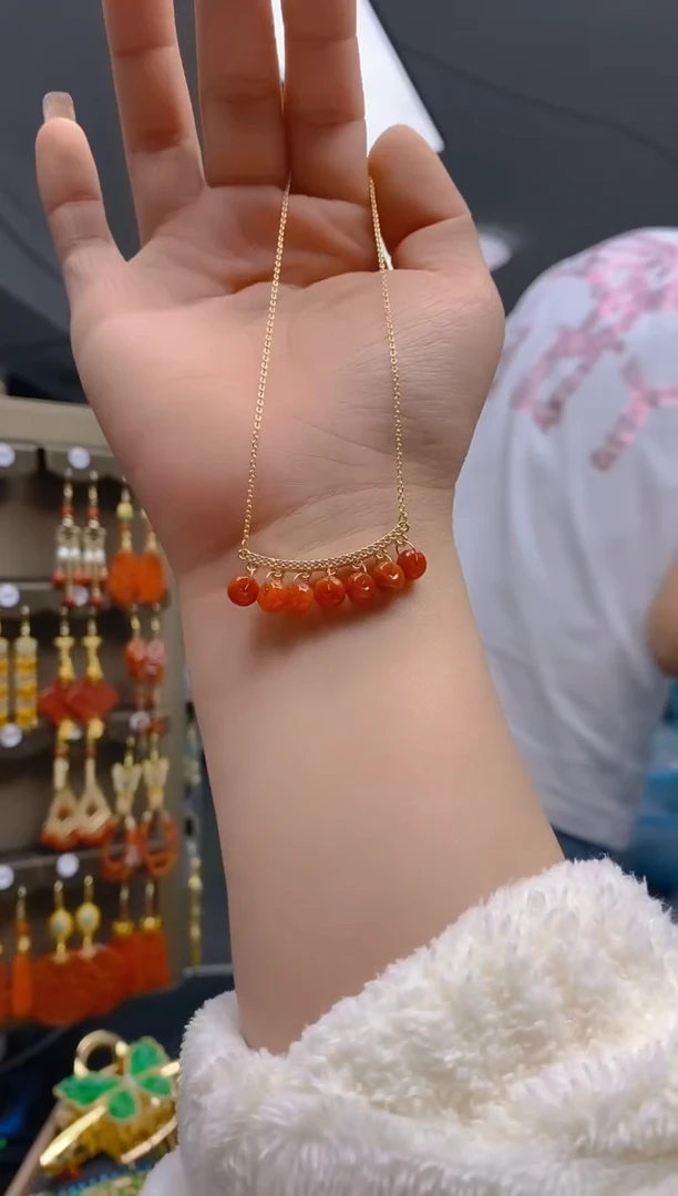 【闪购商品】翡翠耳饰合金218翡翠锁骨链