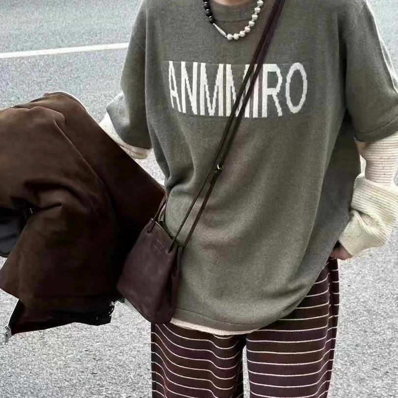 2024秋冬新款【炸总精选】纯羊绒休闲撞色套头Y10915