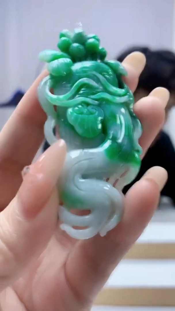 未镶嵌定制翡翠5145DD-毛货挂件61