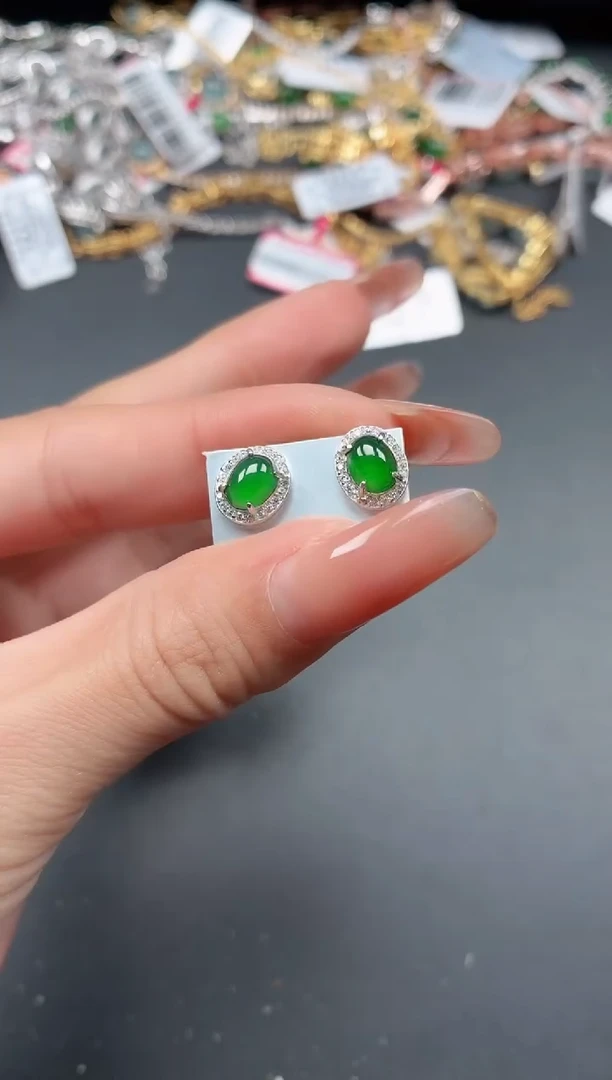 银S925镶嵌戒指翡翠11111