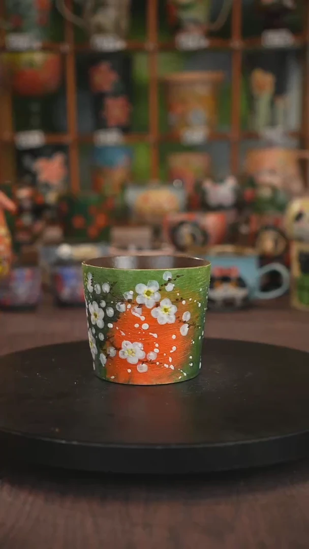 紫砂油画手绘釉下彩
