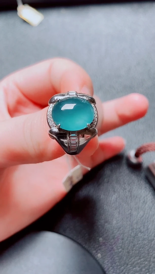 银S925镶嵌戒指翡翠111